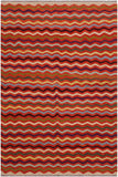Flat Weave Kilim Antique Navaho Vintage handmade Modern Kilim Rust Beige Hand-Woven Rectangle 100% Wool Area Rug 5x6 