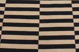 Flat Weave Kilim Antique Navaho Vintage handmade Modern Kilim Beige Black Hand-Woven Rectangle 100% Wool Area Rug 6x8 