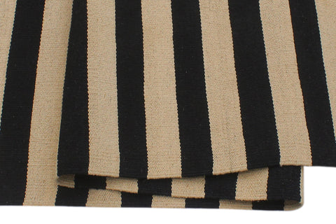 handmade Modern Kilim Beige Black Hand-Woven RECTANGLE 100% WOOL area rug 6x8