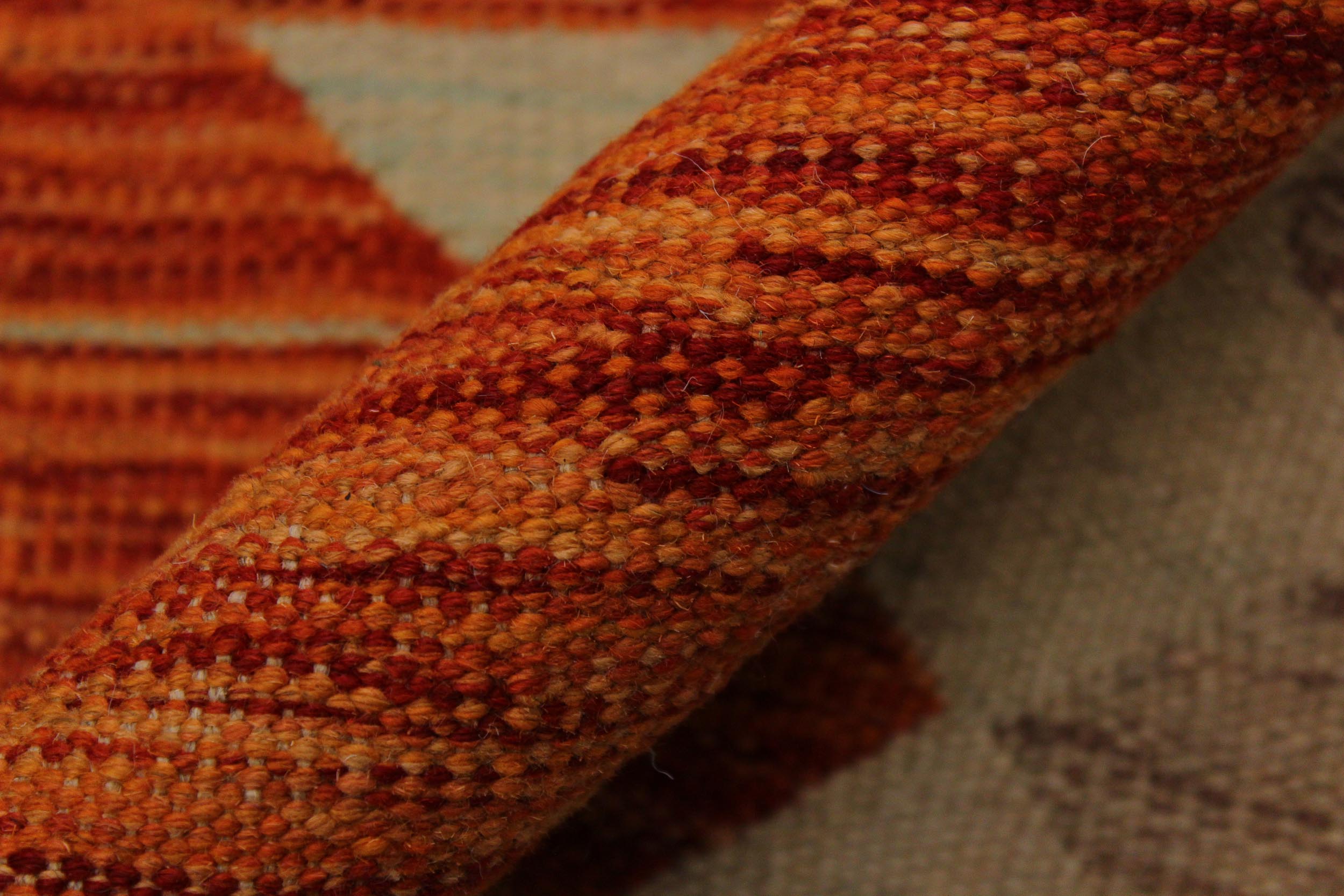 handmade Modern Kilim Brown Beige Hand-Woven RECTANGLE 100% WOOL area rug 8x10