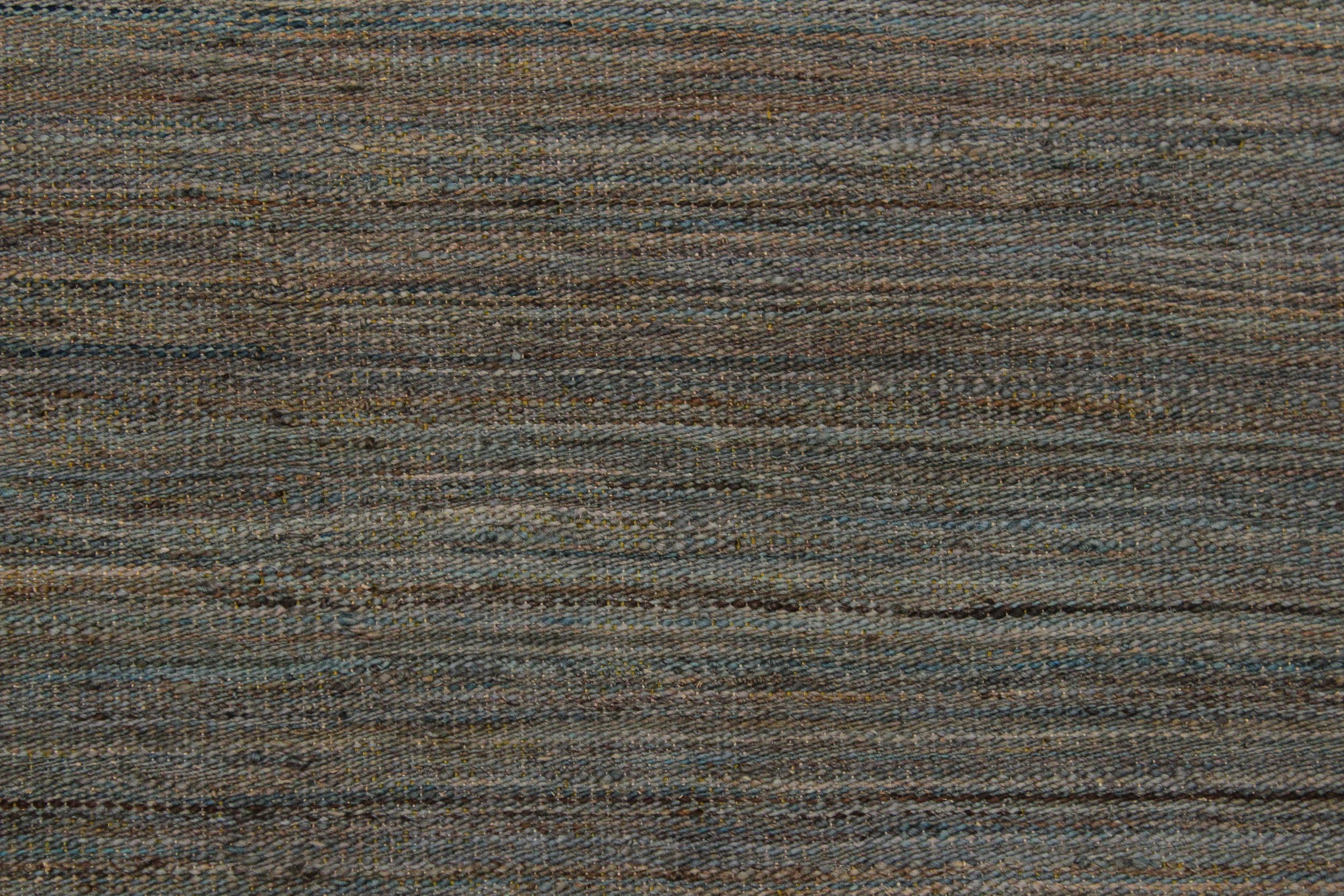 handmade Modern Kilim Grey Blue Hand-Woven RECTANGLE 100% WOOL area rug 4x6