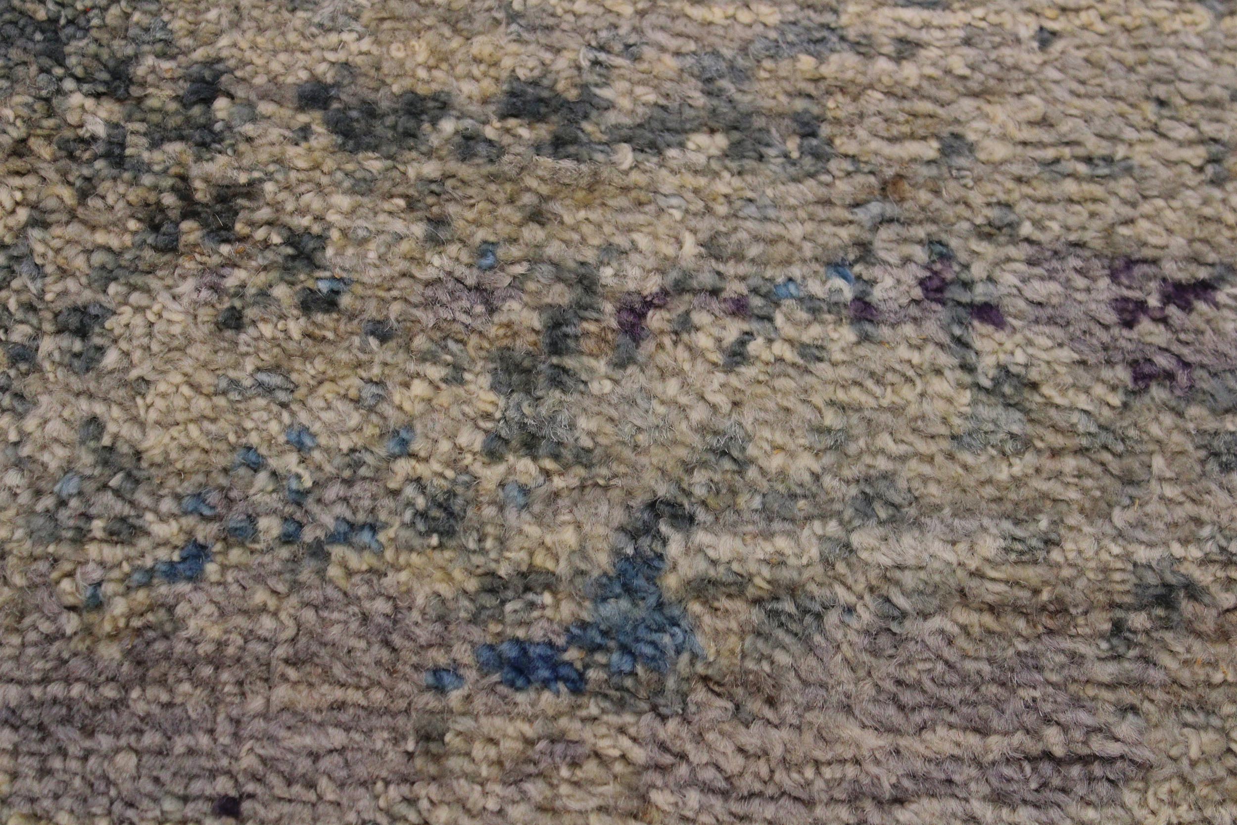 handmade Modern Kafkaz Green Blue Hand Knotted RUNNER 100% WOOL area rug 2' x 6'