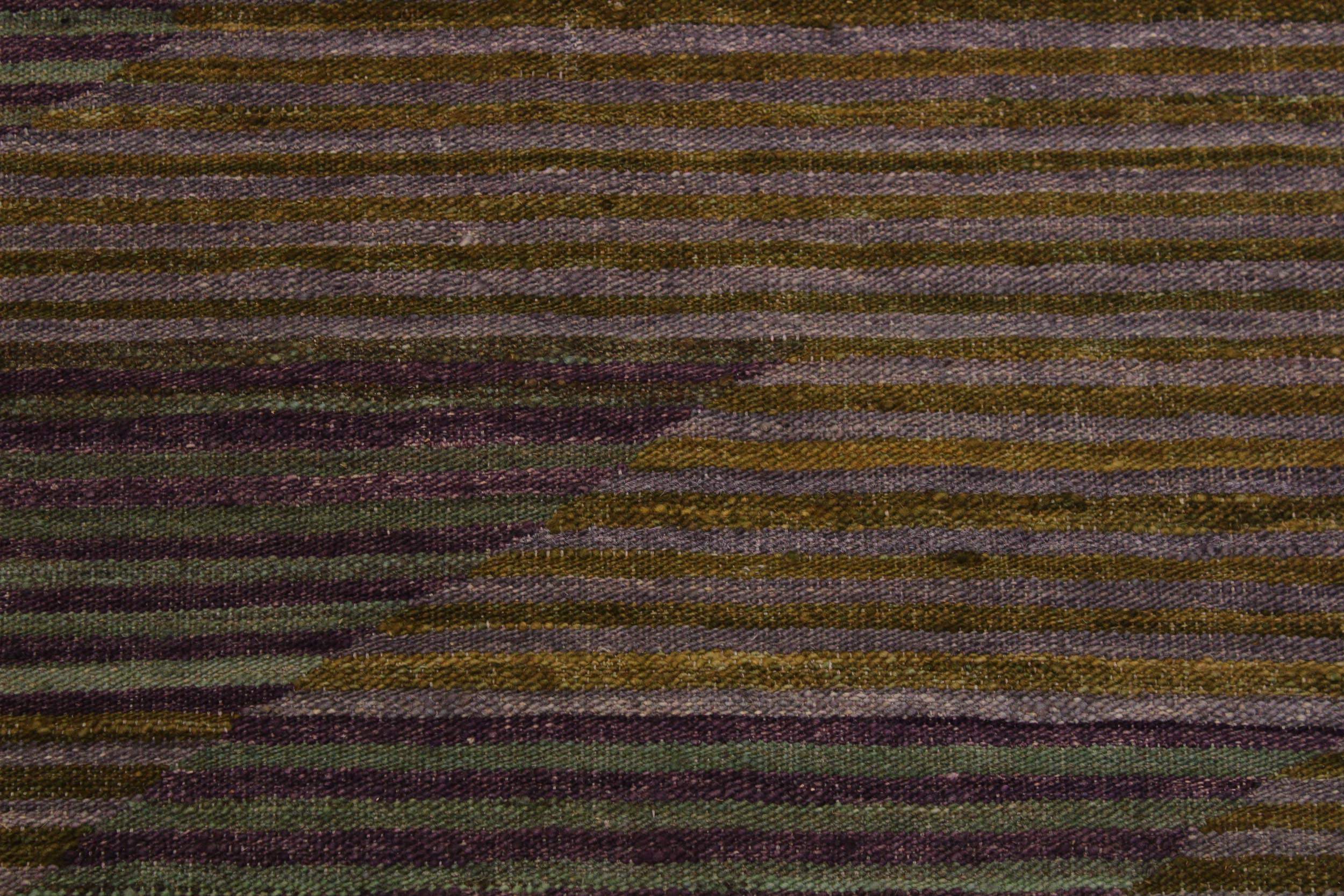 handmade Modern Kilim Ivory Brown Hand-Woven RECTANGLE 100% WOOL area rug 6x8