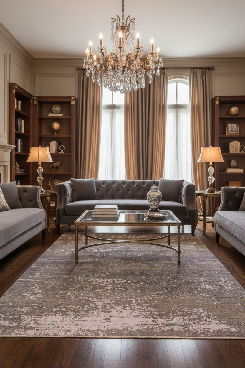 Eclectic Ziegler Sisson Grey/Green Wool&Silk Rug - 6'0''X9'1''