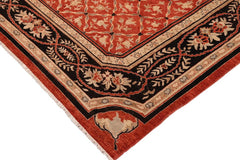 handmade Transitional Kafkaz Rust Black Hand Knotted RECTANGLE 100% WOOL area rug 10X14