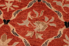 handmade Transitional Kafkaz Rust Black Hand Knotted RECTANGLE 100% WOOL area rug 10X14