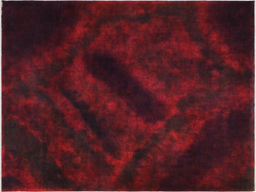 handmade Over Dyed Over Dyed Drk. Red Blue Hand Knotted RECTANGLE 100% WOOL area rug 8x10
