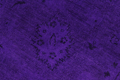handmade Over Dyed Over Dyed Purple Black Hand Knotted RECTANGLE 100% WOOL area rug 8' x 10'