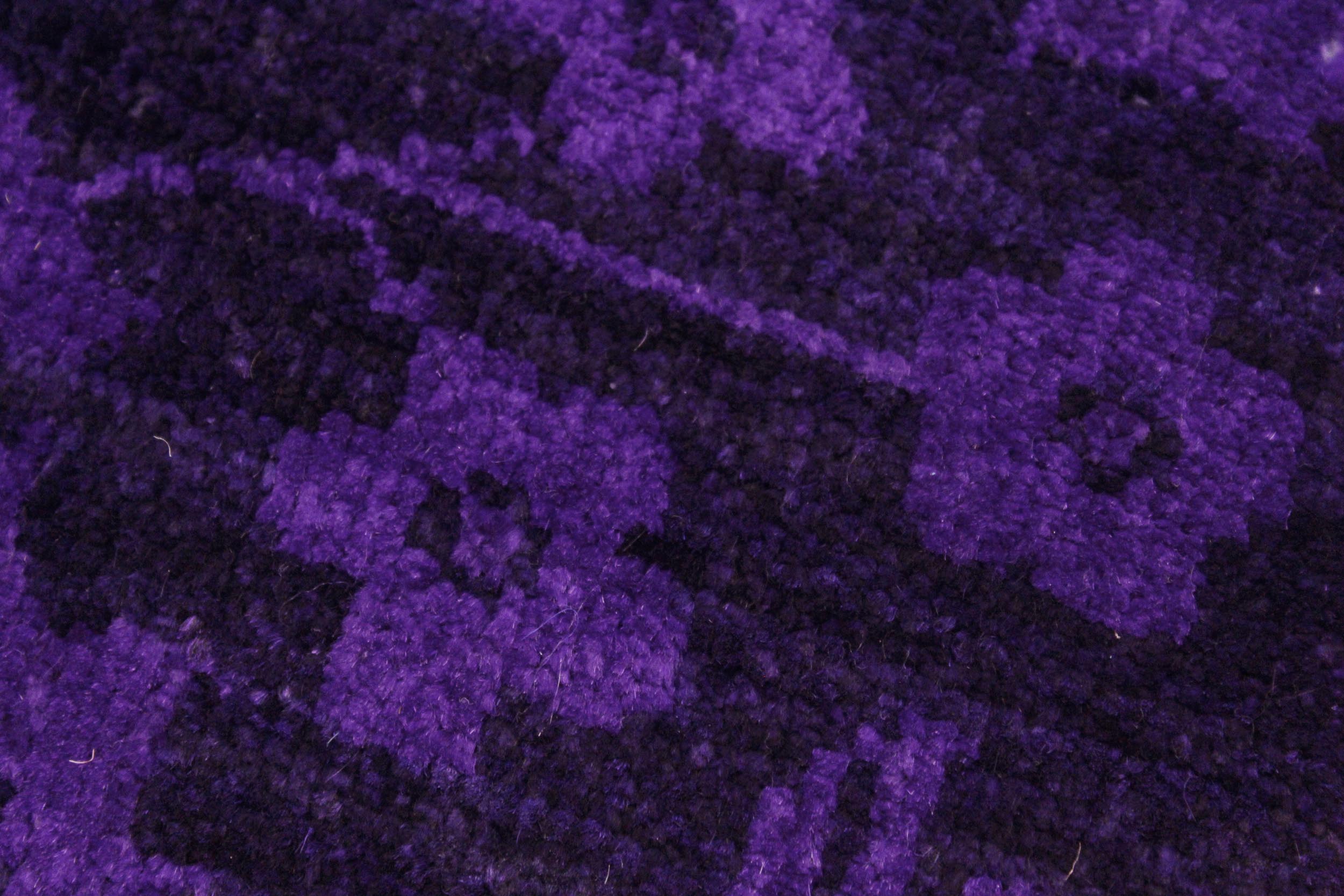 handmade Over Dyed Over Dyed Purple Black Hand Knotted RECTANGLE 100% WOOL area rug 8' x 10'