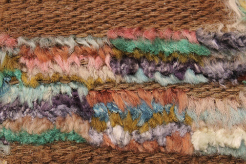 handmade Geometric Moroccan Hi Brown Teal Hand Knotted RECTANGLE 100% WOOL area rug 8' x 10'