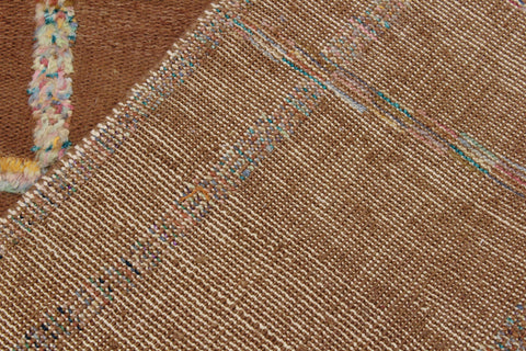 handmade Geometric Moroccan Hi Brown Teal Hand Knotted RECTANGLE 100% WOOL area rug 8' x 10'