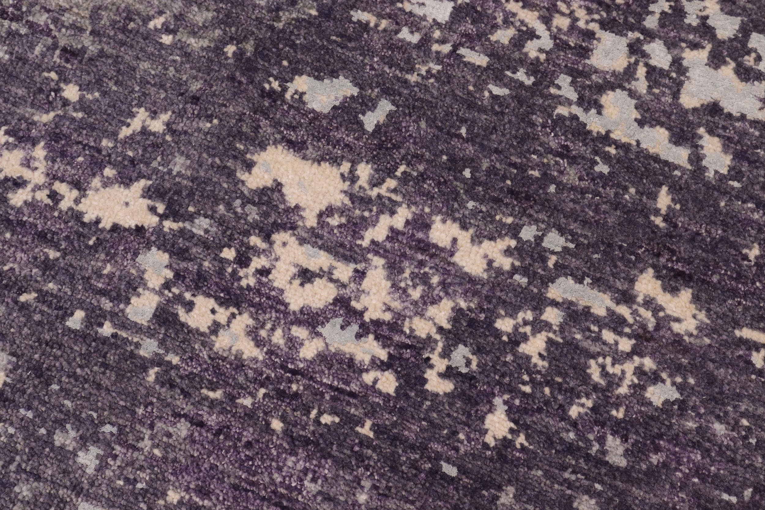 handmade Modern Round Kafkaz Grey Green Hand Knotted ROUND WOOL&SILK area rug 8' x 8'