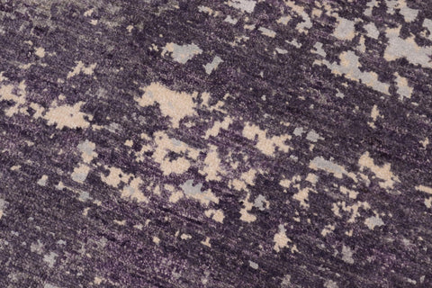 handmade Modern Round Kafkaz Grey Green Hand Knotted ROUND WOOL&SILK area rug 8' x 8'