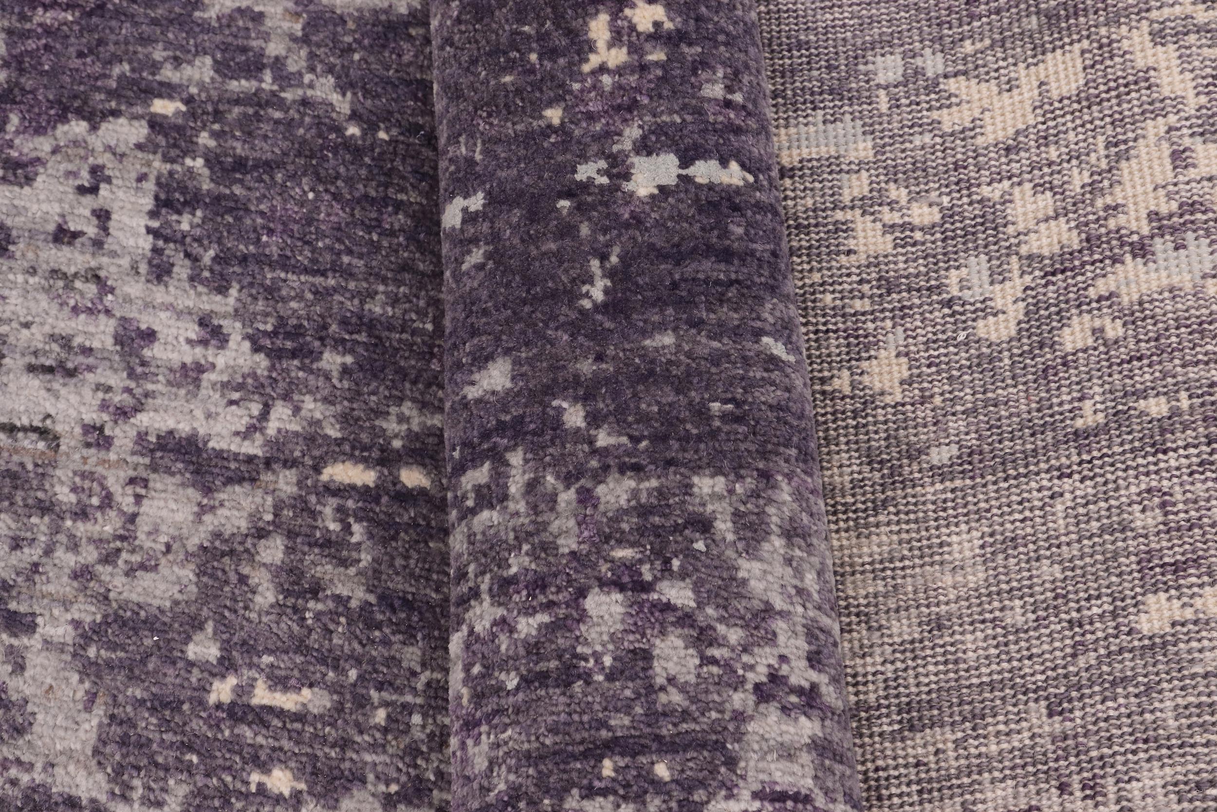 handmade Modern Round Kafkaz Grey Green Hand Knotted ROUND WOOL&SILK area rug 8' x 8'