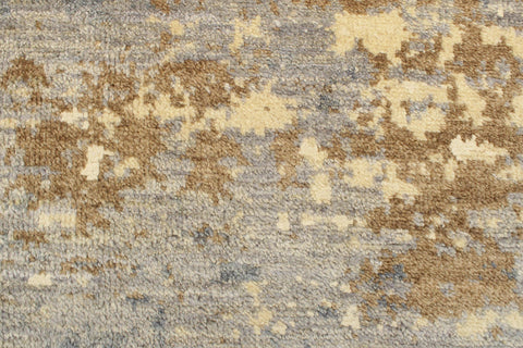 handmade Modern Modern Gray Blue Hand Knotted RECTANGLE WOOL&SILK area rug 8' x 10'