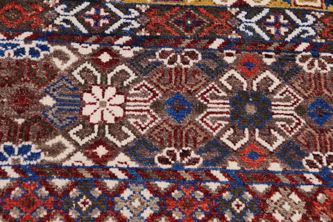 handmade Geometric Kurjean Pink Purple Hand Knotted RECTANGLE WOOL&SILK area rug 9x12