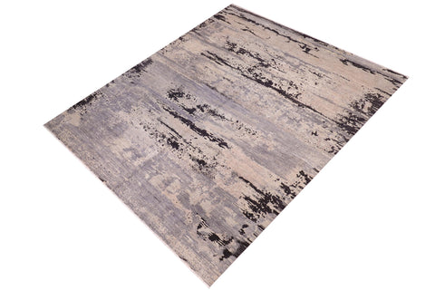 handmade Modern Kafkaz Grey Black Hand Knotted RECTANGLE 100% WOOL area rug 12' x 15'