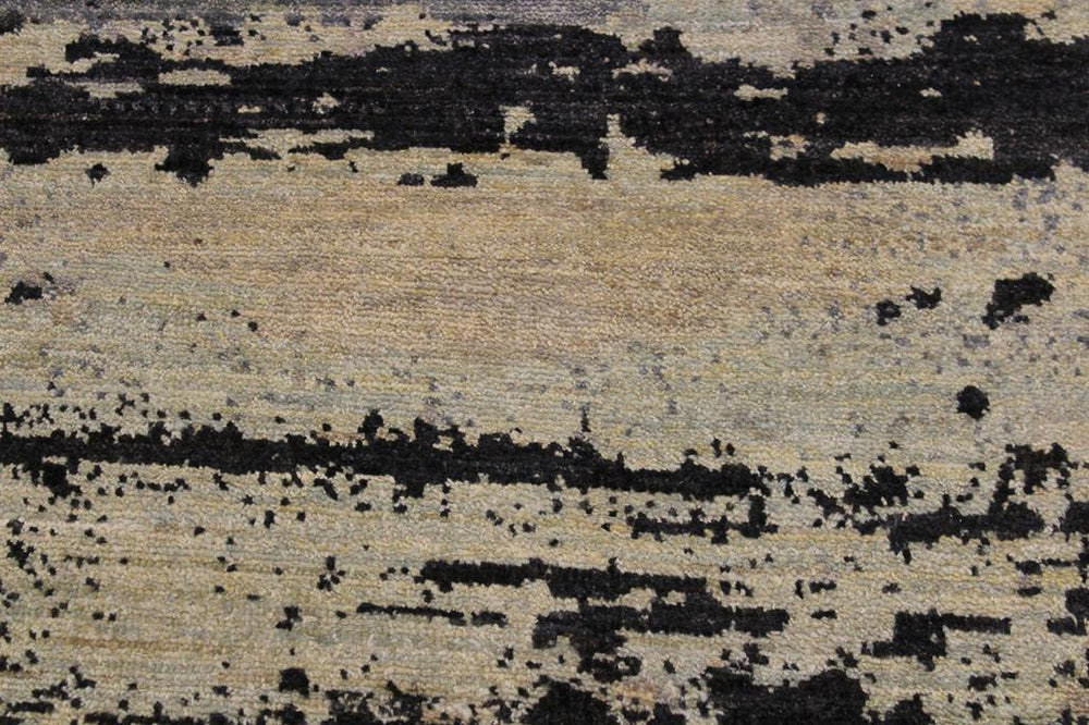 handmade Modern Kafkaz Grey Black Hand Knotted RECTANGLE 100% WOOL area rug 12 x 15