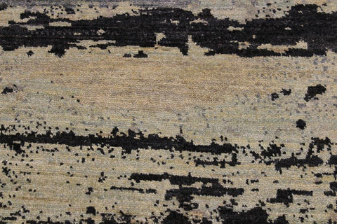 handmade Modern Kafkaz Grey Black Hand Knotted RECTANGLE 100% WOOL area rug 12X15