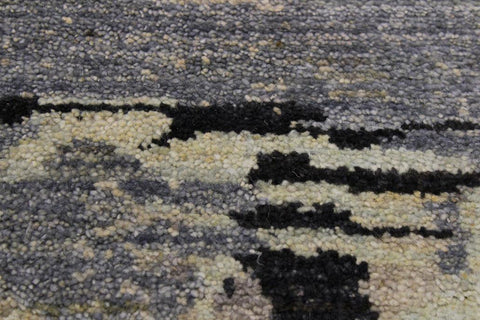 handmade Modern Kafkaz Grey Black Hand Knotted RECTANGLE 100% WOOL area rug 12X15