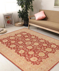 handmade Traditional Kafkaz Brown Beige Hand Knotted RECTANGLE 100% WOOL area rug 10X14