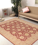 handmade Traditional Kafkaz Brown Beige Hand Knotted RECTANGLE 100% WOOL area rug 10 x 14