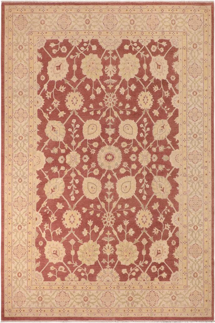 handmade Traditional Kafkaz Brown Beige Hand Knotted RECTANGLE 100% WOOL area rug 10X14