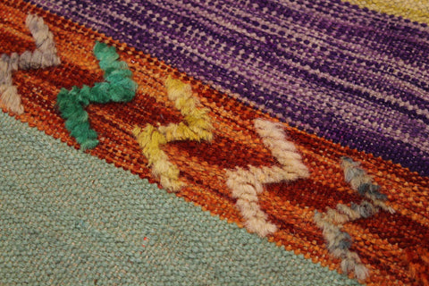 handmade Geometric Moroccan Hi Ivory Rust Hand Knotted RECTANGLE 100% WOOL area rug 10' x 13'