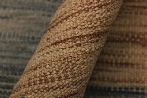 handmade Modern Kilim Grey Blue Hand-Woven RECTANGLE 100% WOOL area rug 6x8