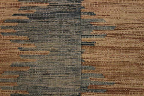 handmade Modern Kilim Grey Blue Hand-Woven RECTANGLE 100% WOOL area rug 6x8