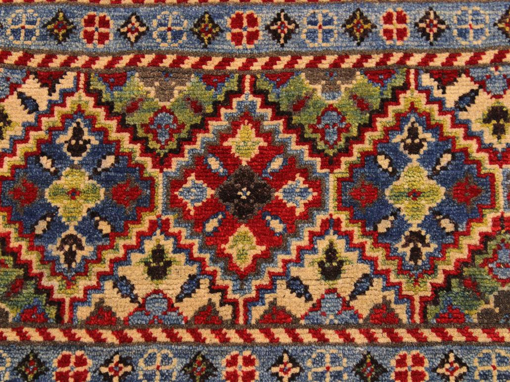 handmade Geometric Khurgeen Red Beige Hand Knotted RUNNER 100% WOOL area rug 3x10