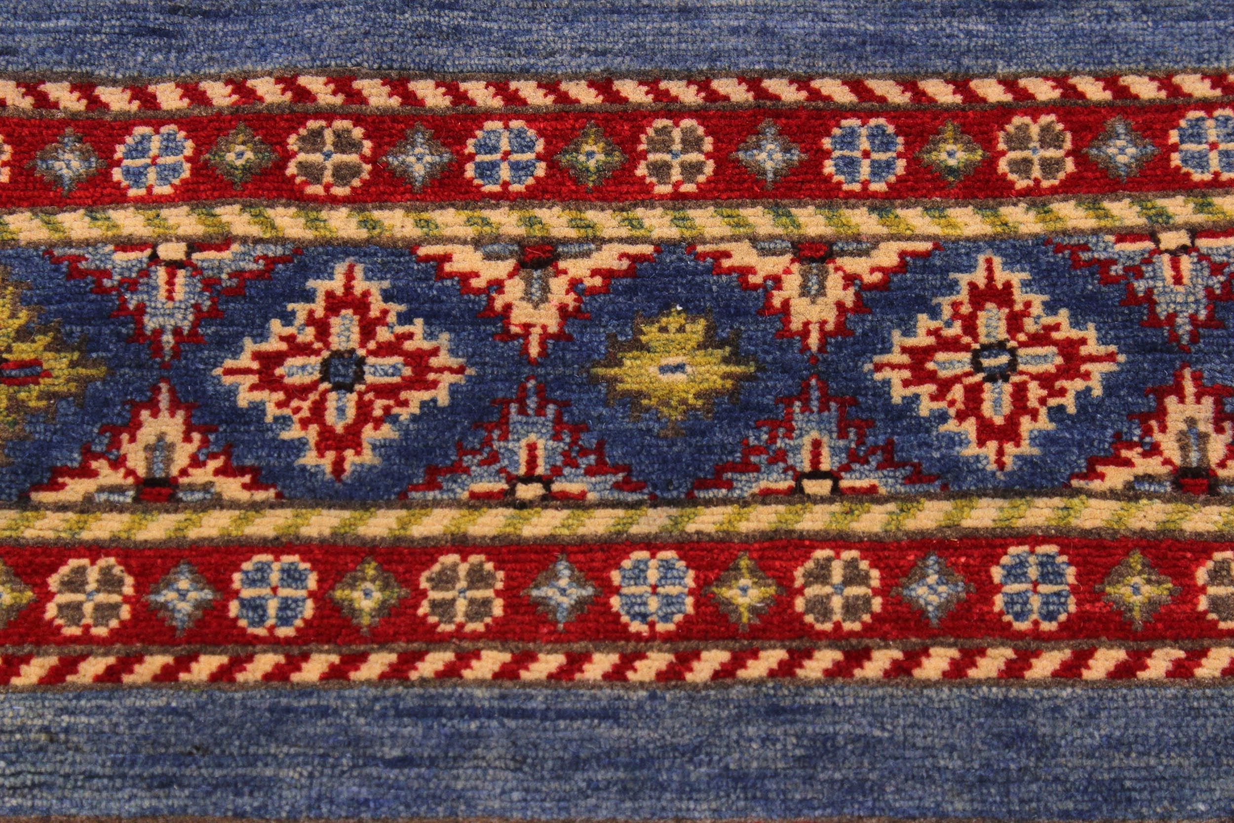 handmade Geometric Kurjean Red Beige Hand Knotted RUNNER 100% WOOL area rug 3x10