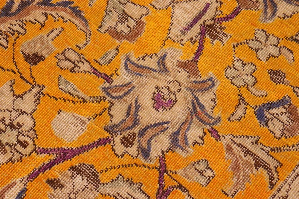 handmade Vintage Hand Painte Orange Blue Hand Knotted RECTANGLE 100% WOOL area rug 10X13