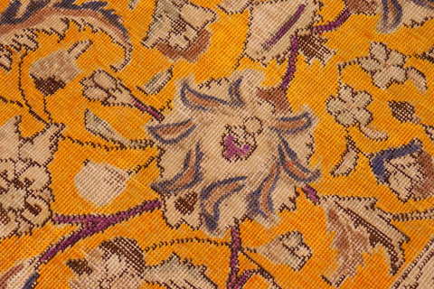 handmade Vintage Hand Painte Orange Blue Hand Knotted RECTANGLE 100% WOOL area rug 10' x 13'