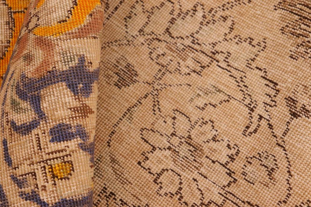 handmade Vintage Hand Painte Orange Blue Hand Knotted RECTANGLE 100% WOOL area rug 10X13