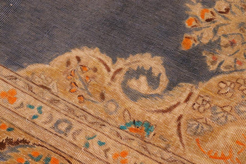 handmade Vintage Hand Painte Grey Gold Hand Knotted RECTANGLE 100% WOOL area rug 10X13