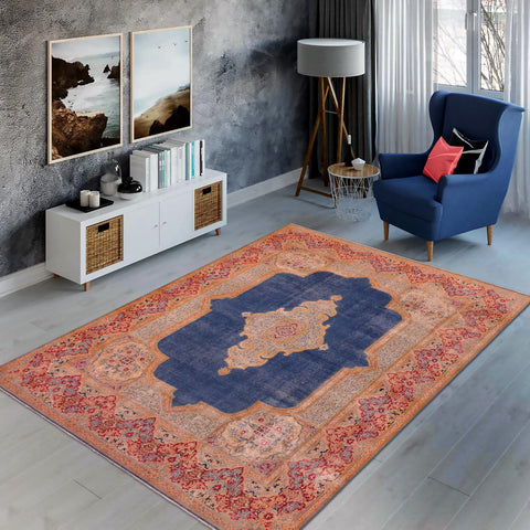 handmade Vintage Vintage Blue Pink Hand Knotted RECTANGLE 100% WOOL area rug 10' x 14'