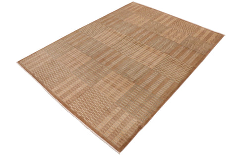 handmade Modern Gabbeh Brown Beige Hand Knotted RECTANGLE 100% WOOL area rug 10' x 13'