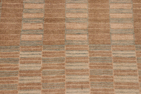 handmade Modern Gabbeh Brown Beige Hand Knotted RECTANGLE 100% WOOL area rug 10' x 13'
