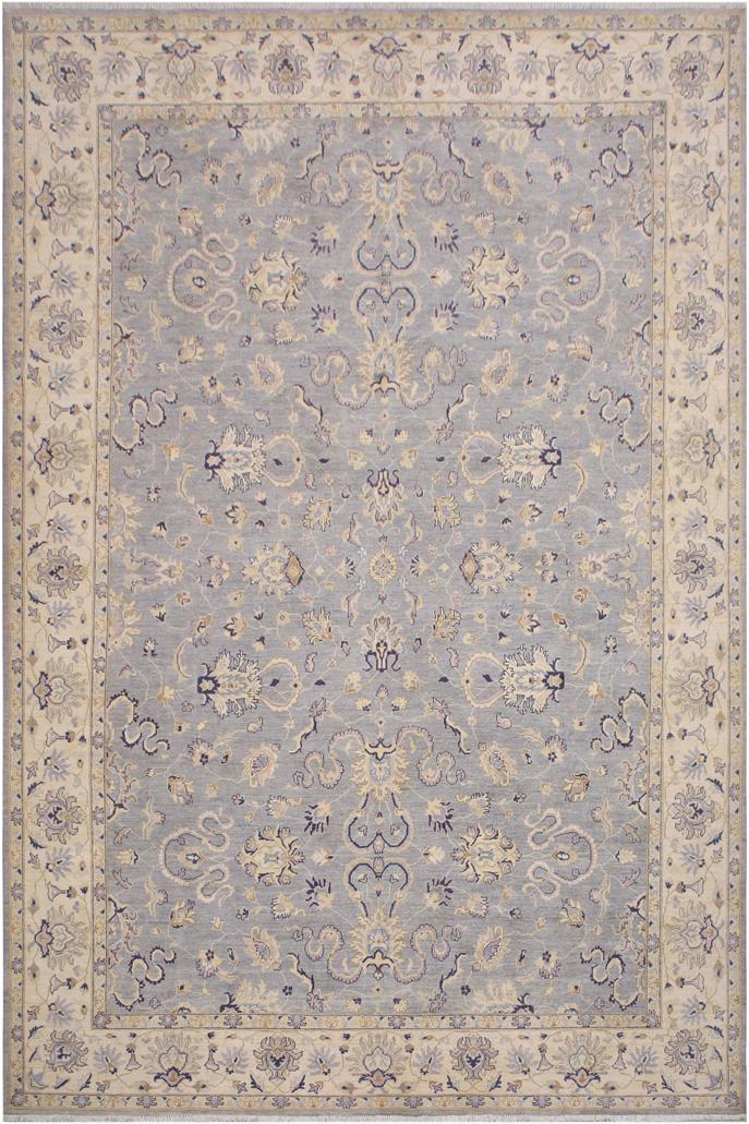 handmade Traditional Kafkaz Grey Ivory Hand Knotted RECTANGLE 100% WOOL area rug 10X14