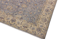 handmade Traditional Kafkaz Grey Ivory Hand Knotted RECTANGLE 100% WOOL area rug 10X14