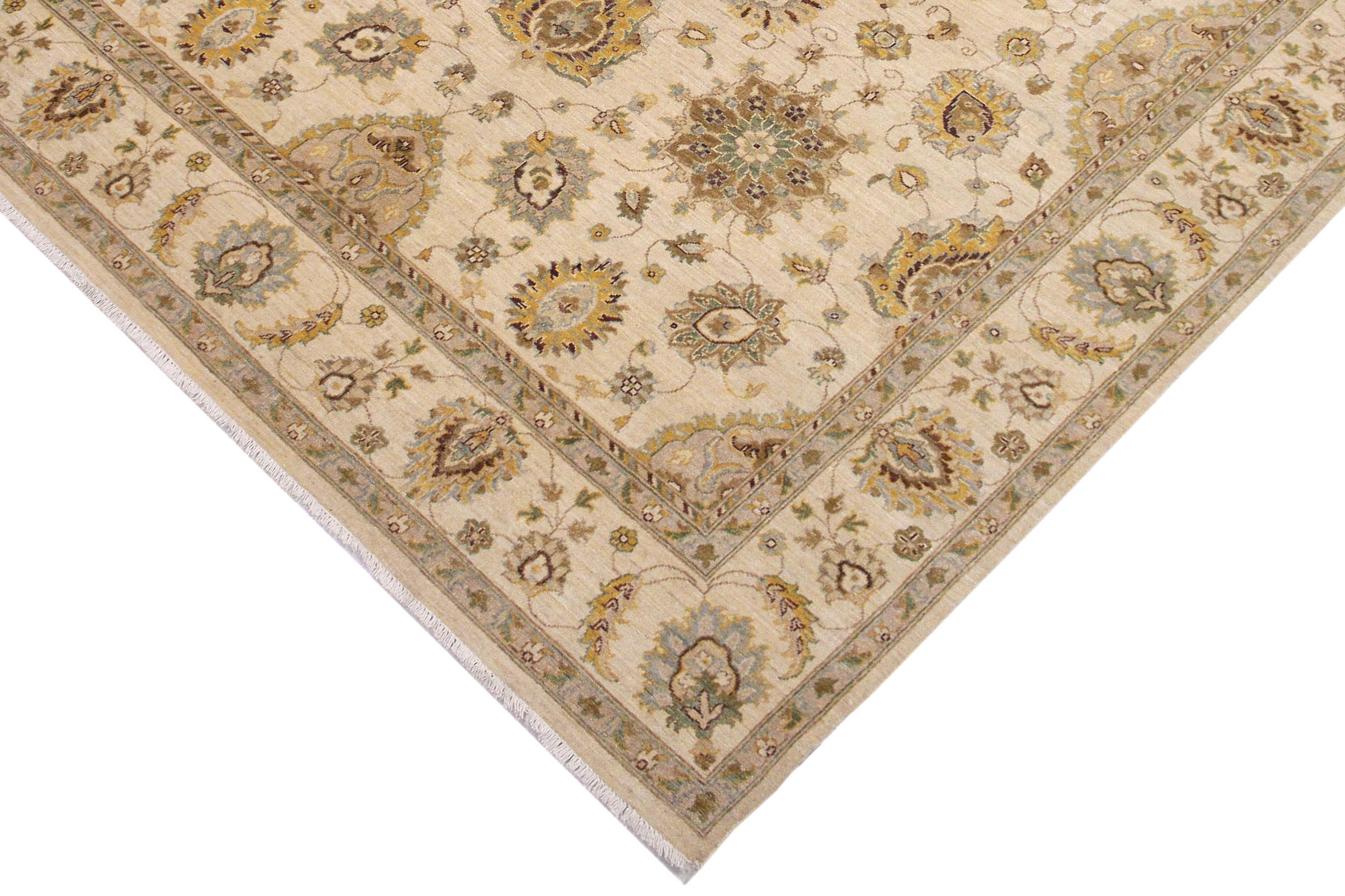 handmade Traditional Kafkaz Beige Beige Hand Knotted RECTANGLE 100% WOOL area rug 8x10