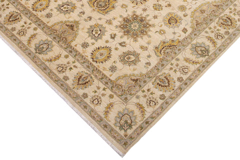 handmade Traditional Kafkaz Beige Beige Hand Knotted RECTANGLE 100% WOOL area rug 8x10