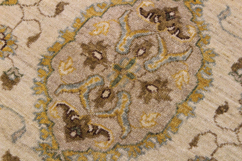 handmade Traditional Kafkaz Beige Beige Hand Knotted RECTANGLE 100% WOOL area rug 8x10
