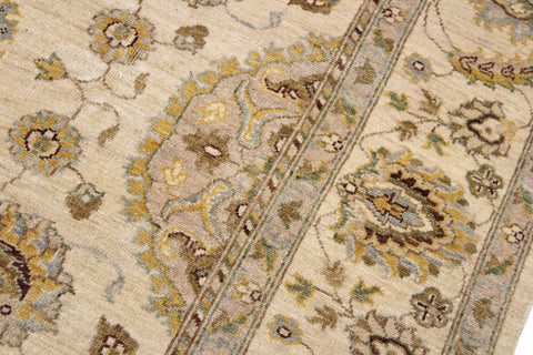 handmade Traditional Kafkaz Beige Beige Hand Knotted RECTANGLE 100% WOOL area rug 8x10