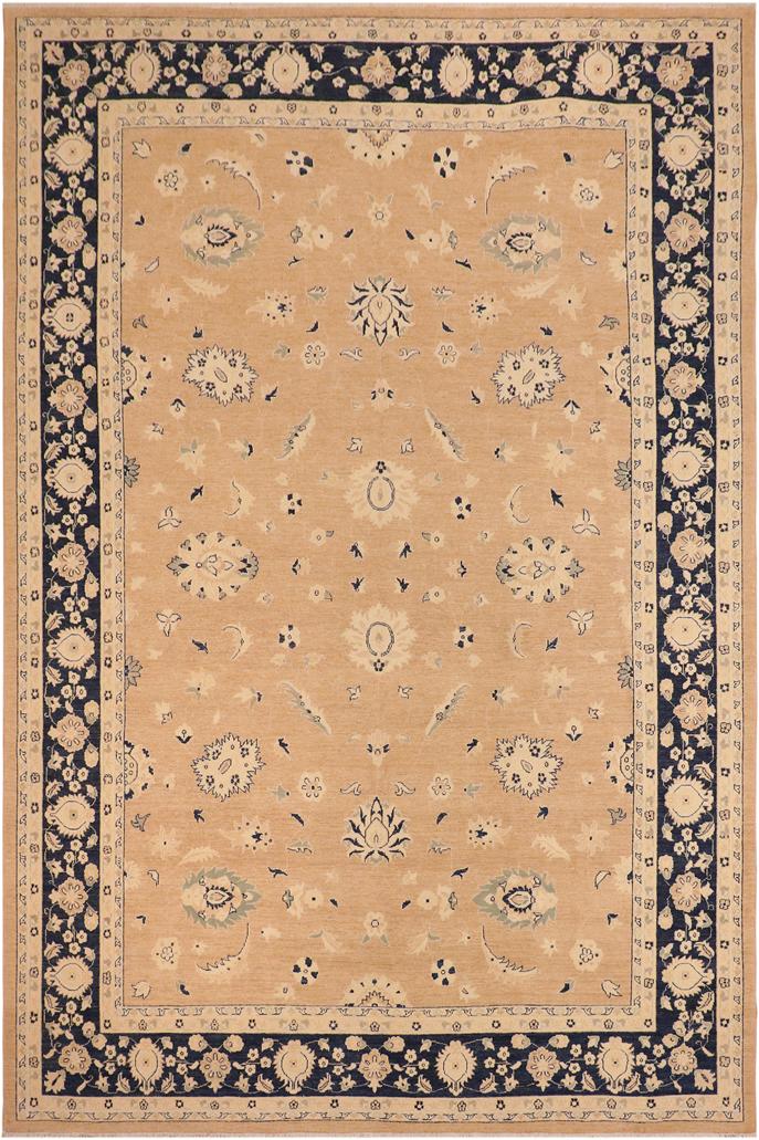 handmade Traditional Kafkaz Brown Blue Hand Knotted RECTANGLE 100% WOOL area rug 10X14