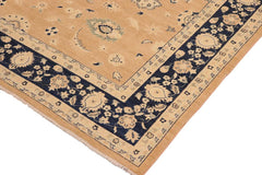 handmade Traditional Kafkaz Brown Blue Hand Knotted RECTANGLE 100% WOOL area rug 10X14