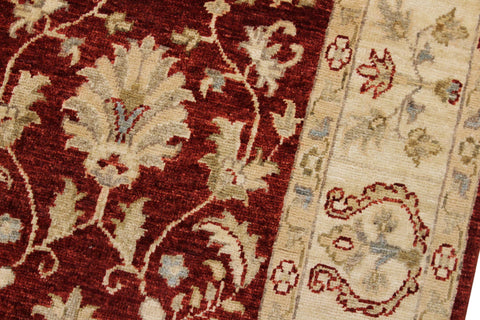 handmade Traditional Kafkaz Red Ivory Hand Knotted RECTANGLE 100% WOOL area rug 4x6