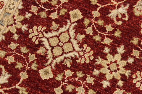 handmade Traditional Kafkaz Red Ivory Hand Knotted RECTANGLE 100% WOOL area rug 4x6