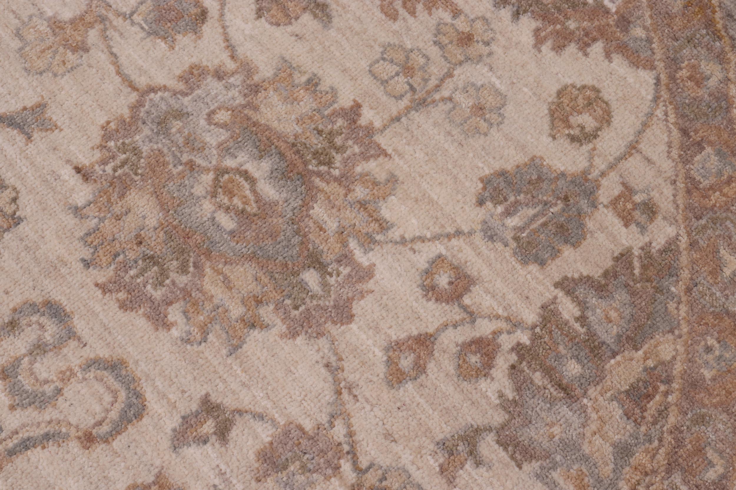 handmade Traditional Kafkaz Ivory Grey Hand Knotted ROUND 100% WOOL area rug 8' x 8'